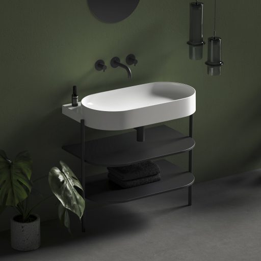 Yard 80 kerámiamosdó, fehér, túlfolyó furat nélkül