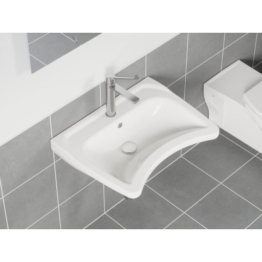 Safe 60 mosdó, csaptelep furattal és túlfolyóval