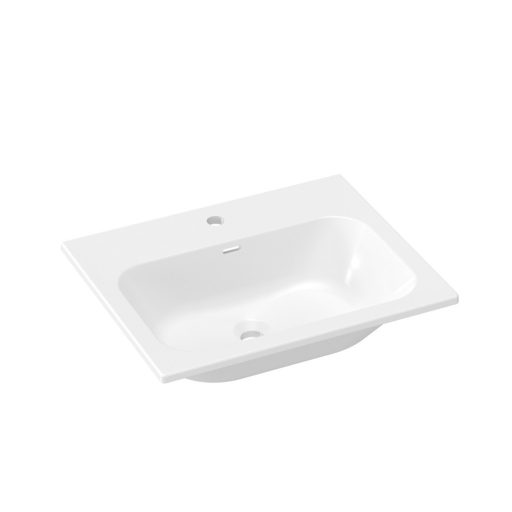 Chrome Slim 60 kerámiamosdó, fehér, furattal