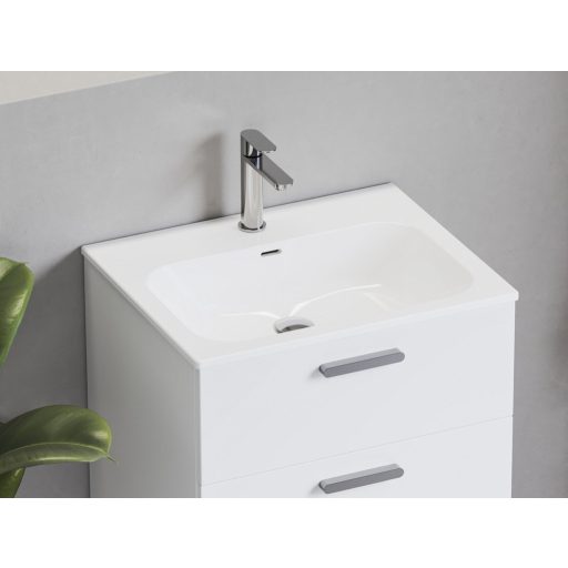 Chrome Slim 60 kerámiamosdó, fehér, furattal