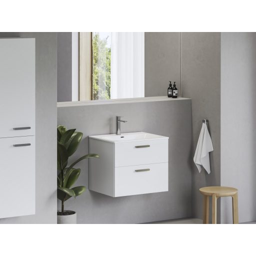 Chrome Slim 60 kerámiamosdó, fehér, furattal