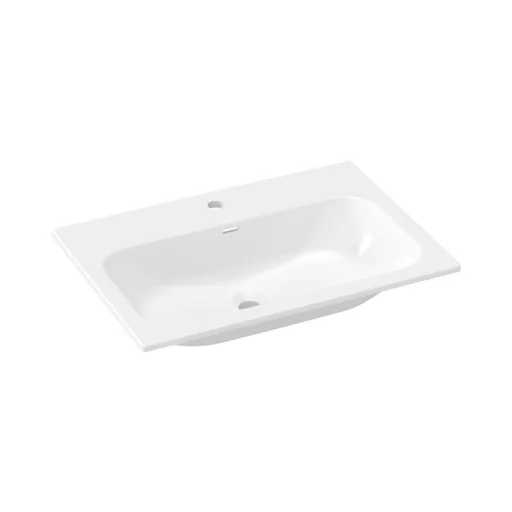 Chrome Slim 70 kerámiamosdó, fehér, furattal
