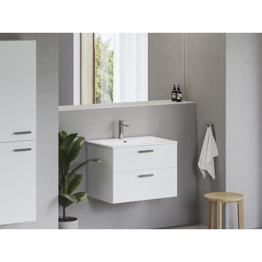 Chrome Slim 70 kerámiamosdó, fehér, furattal