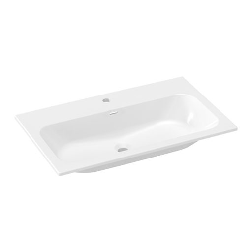 Chrome Slim 80 kerámiamosdó, fehér, furattal