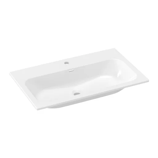 Chrome Slim 80 kerámiamosdó, fehér, furattal
