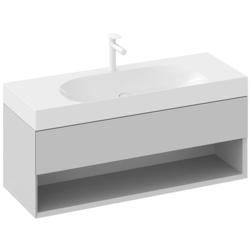 Lite 120/80 S mosdó fehér, túlfolyó nélkül, csaptelep furattal