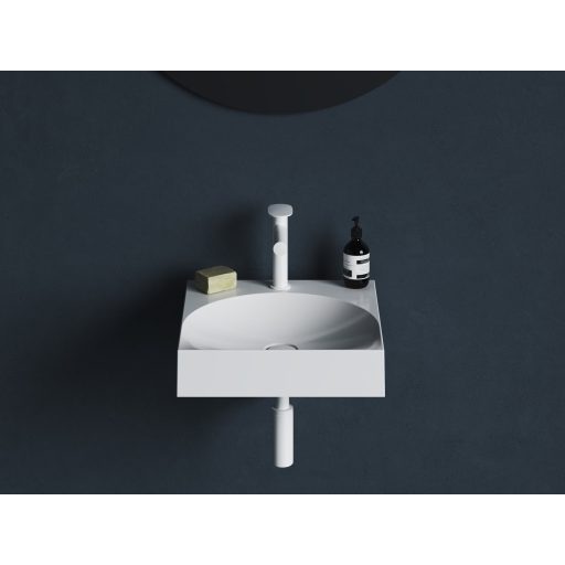 Lite 45 mosdó fehér, túlfolyó nélkül, csaptelep furattal