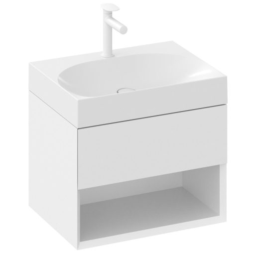 Lite 60 mosdó fehér, túlfolyó nélkül, csaptelep furattal