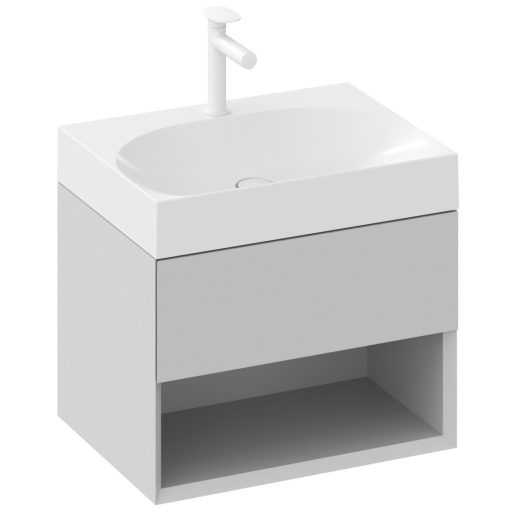 Lite 60 mosdó fehér, túlfolyó nélkül, csaptelep furattal