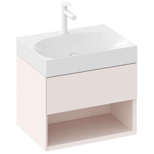 Lite 60 mosdó fehér, túlfolyó nélkül, csaptelep furattal