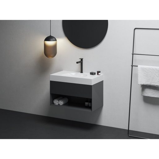 Lite 80/45 S mosdó fehér, túlfolyó nélkül, csaptelep furattal