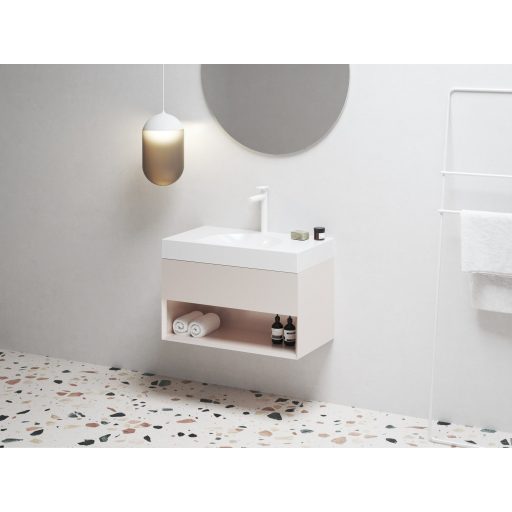 Lite 80/45 S mosdó fehér, túlfolyó nélkül, csaptelep furattal