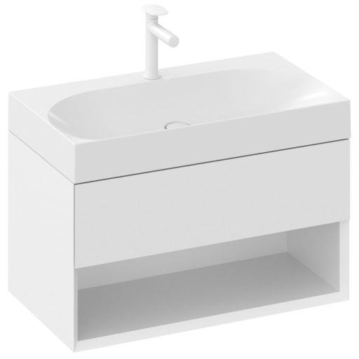 Lite 80 mosdó fehér, túlfolyó nélkül, csaptelep furattal