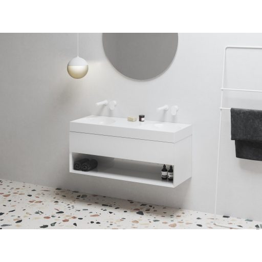 Lite 120 duplamosdó fehér, túlfolyó és csaptelep furat nélkül