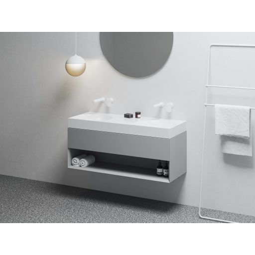 Lite 120 duplamosdó fehér, túlfolyó és csaptelep furat nélkül