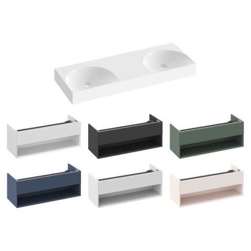 Lite 120 duplamosdó fehér, túlfolyó és csaptelep furat nélkül