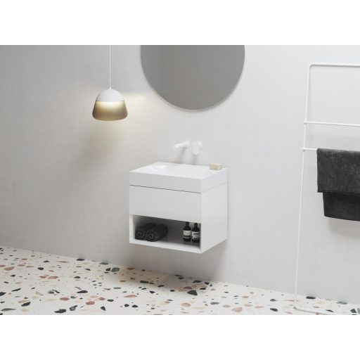 Lite 60 mosdó fehér, túlfolyó és csaptelep furat nélkül