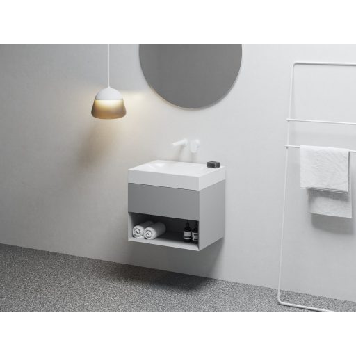 Lite 60 mosdó fehér, túlfolyó és csaptelep furat nélkül