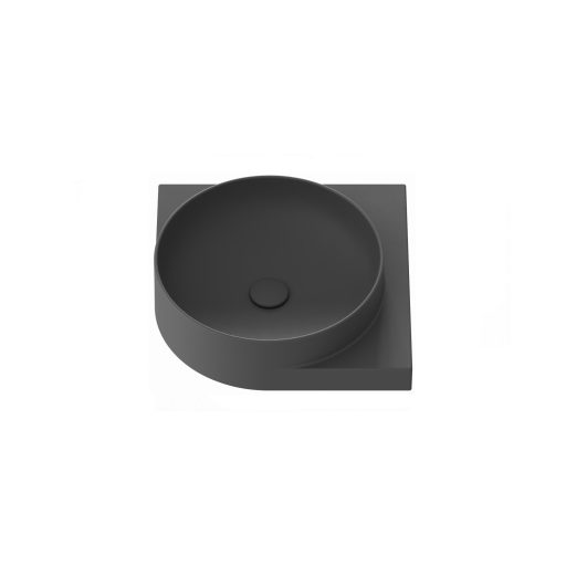 Yard 45 C kerámiamosdó antracit, túlfolyó furat nélkül