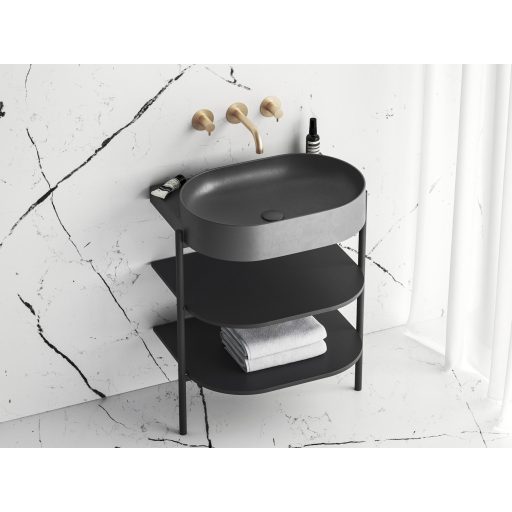 Yard 60 kerámiamosdó antracit, túlfolyó furat nélkül