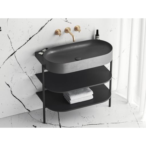 Yard 80 kerámiamosdó antracit, túlfolyó furat nélkül