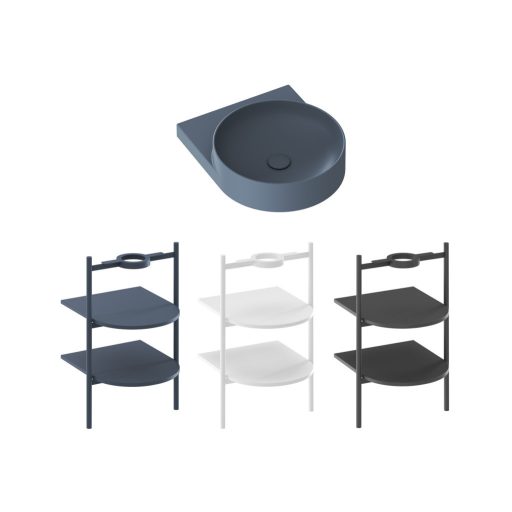 Yard 40 kerámiamosdó Deepsea Blue, túlfolyó furat nélkül