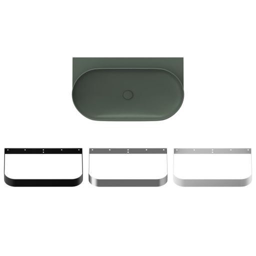 Yard 80 kerámiamosdó Grey Green, túlfolyó furat nélkül