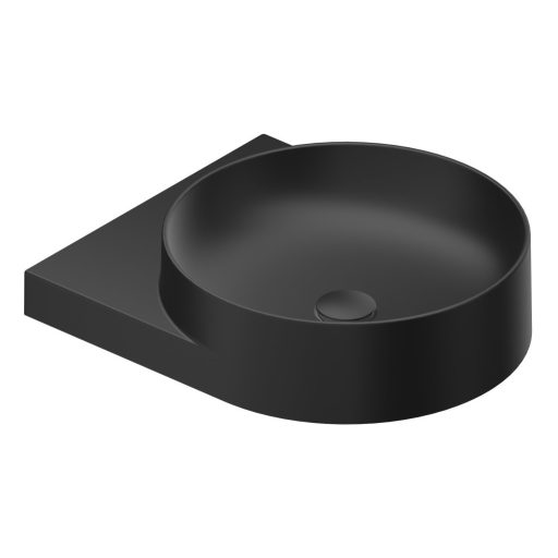 Yard 40 kerámiamosdó matt fekete, túlfolyó furat nélkül