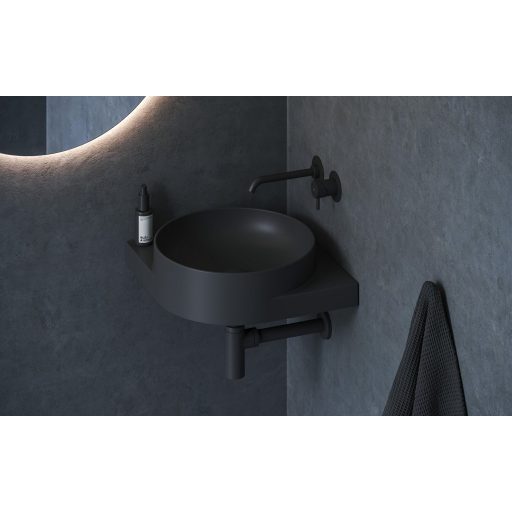 Yard 45 C kerámiamosdó matt fekete, túlfolyó furat nélkül