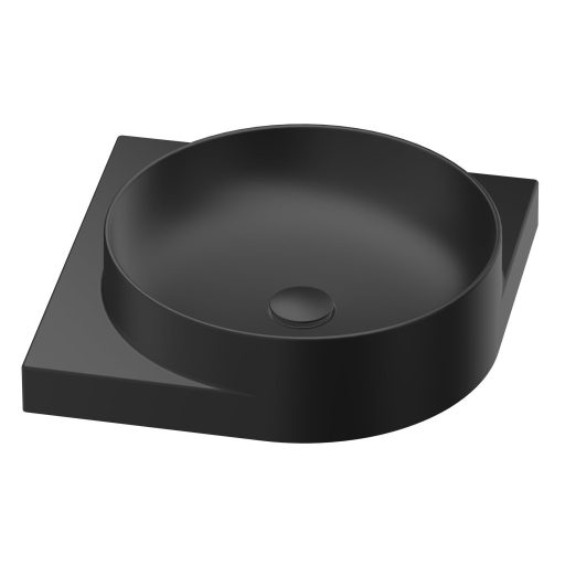 Yard 45 C kerámiamosdó matt fekete, túlfolyó furat nélkül