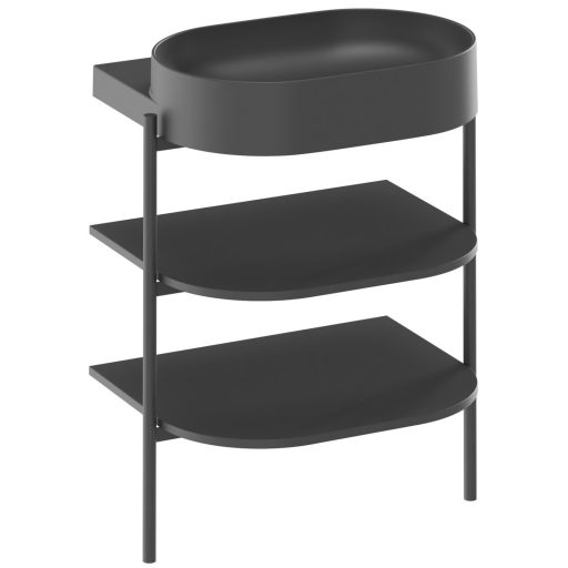 Yard 60 kerámiamosdó matt fekete, túlfolyó furat nélkül