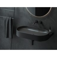   Yard 80 kerámiamosdó matt fekete, túlfolyó furat nélkül