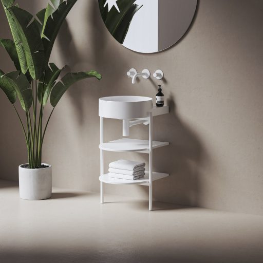 Yard 40 kerámiamosdó, matt fehér, túlfolyó furat nélkül