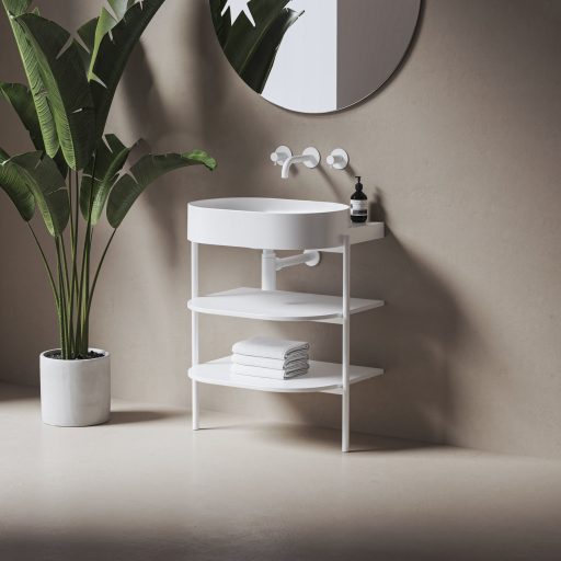 Yard 60 kerámiamosdó, fehér, túlfolyó furat nélkül