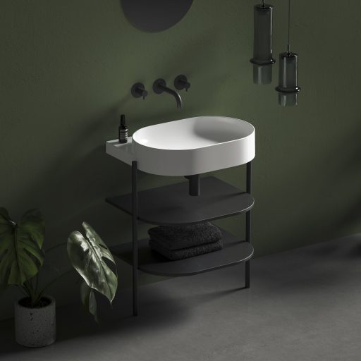 Yard 60 kerámiamosdó, fehér, túlfolyó furat nélkül