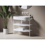   Yard 80 kerámiamosdó, matt fehér, túlfolyó furat nélkül