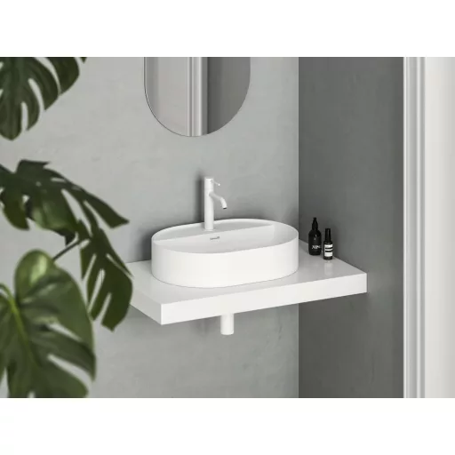 Ceramic Slim Shelf O 55 kerámiamosdó matt fehér
