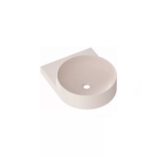 Yard 40 kerámiamosdó Alabaster Pink, túlfolyó furat nélkül