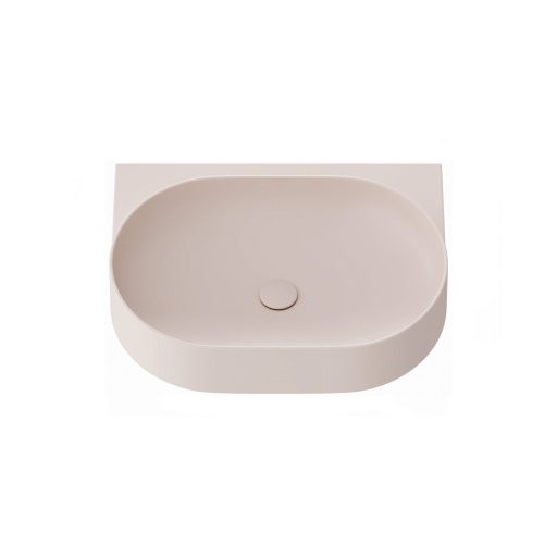 Yard 60 kerámiamosdó Alabaster Pink, túlfolyó furat nélkül