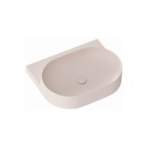 Yard 60 kerámiamosdó Alabaster Pink, túlfolyó furat nélkül