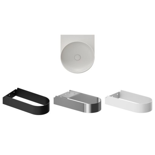 Yard 40 kerámiamosdó Smoke Grey, túlfolyó furat nélkül