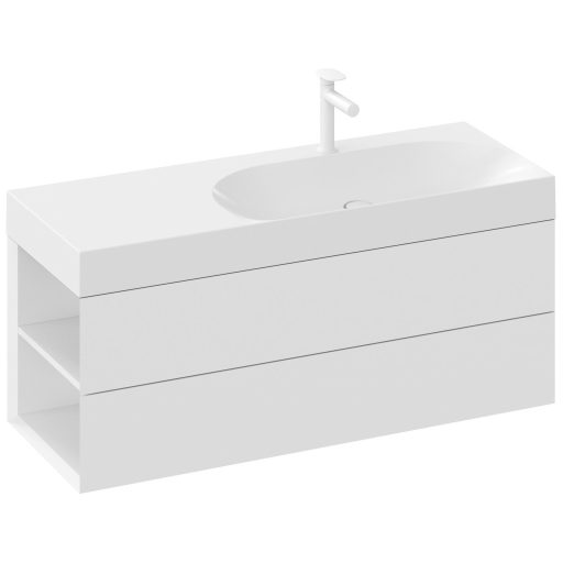 Lite 120/80 mosdó bal fehér, túlfolyó nélkül, csaptelep furattal