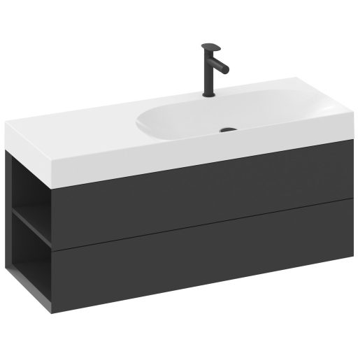 Lite 120/80 mosdó bal fehér, túlfolyó nélkül, csaptelep furattal