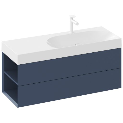 Lite 120/80 mosdó bal fehér, túlfolyó nélkül, csaptelep furattal