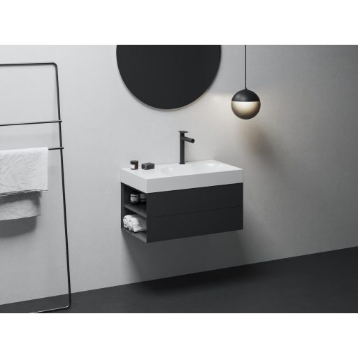 Lite 80/60 mosdó bal fehér, túlfolyó nélkül, csaptelep furattal