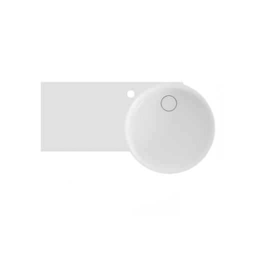 ARC 83/43 mosdó bal fehér, túlfolyó nélkül, csaptelep furattal