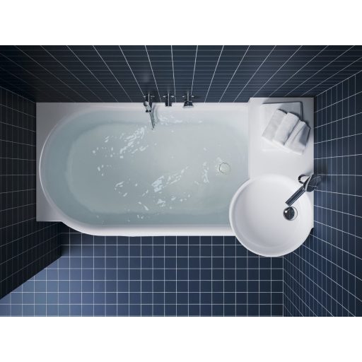 ARC 83/43 mosdó bal fehér, túlfolyó nélkül, csaptelep furattal