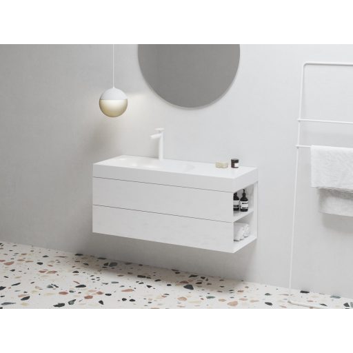 Lite 120/80 mosdó jobb fehér, túlfolyó nélkül, csaptelep furattal