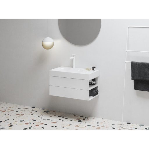 Lite 80/60 mosdó jobb fehér, túlfolyó nélkül, csaptelep furattal