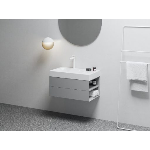 Lite 80/60 mosdó jobb fehér, túlfolyó nélkül, csaptelep furattal